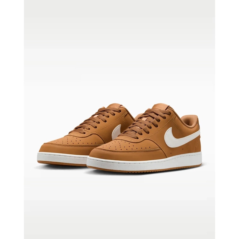 Nike Court Vision Low V2 NBK Nubuck Shoes Wheat Sail Men's Size 8 HV8139-700
